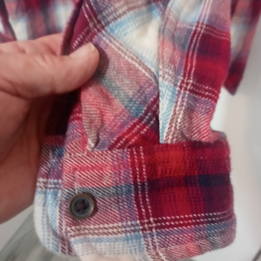 Gap X Pendleton Button Up Red Blue White Plaid Lo… - image 5